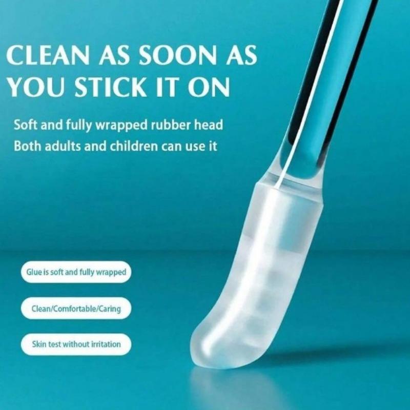 

24 шт. Маленькие/большие одноразовые липкие ватные палочки для ушей, липкий очиститель для ушей, мягкий силиконовый инструмент для удаления ушной серы, устройство для удаления ушной серы S