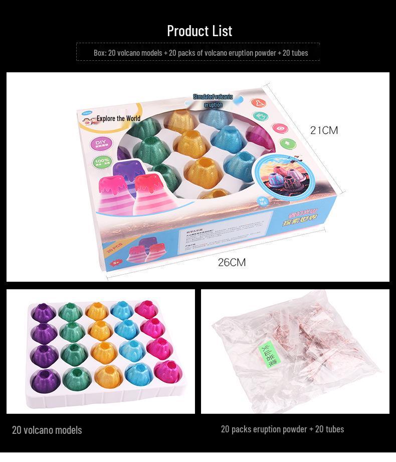 Educational Volcano Eruption Model Set for Kids