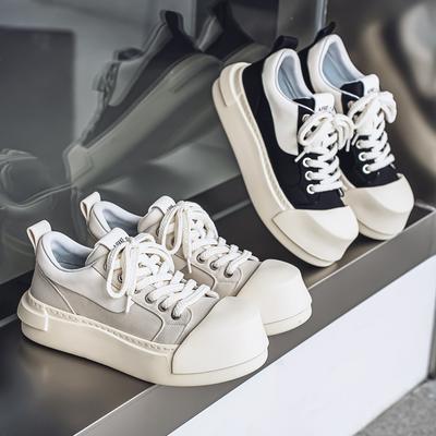 Luxurious Low-Top Men's Shoes Versatile Fashionable Casual Daily Thick Bottomed Shoes Comfortable Canvas Slip-On Adults Footwear