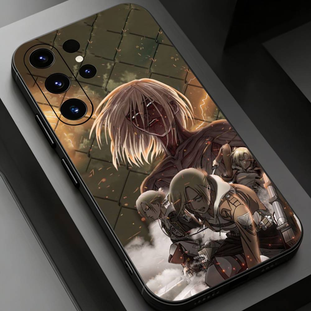 

L-Luxury Hot Anime Attack On Titan Phone Case For Samsung Galaxy S26,25,24,23,22,21,20Plus Ultra Samsung S22plus5G