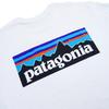 Patagonia Logo Responsibility Size 38518 Men's Long-Sleeved P-6 T-Shirt, White, Small,