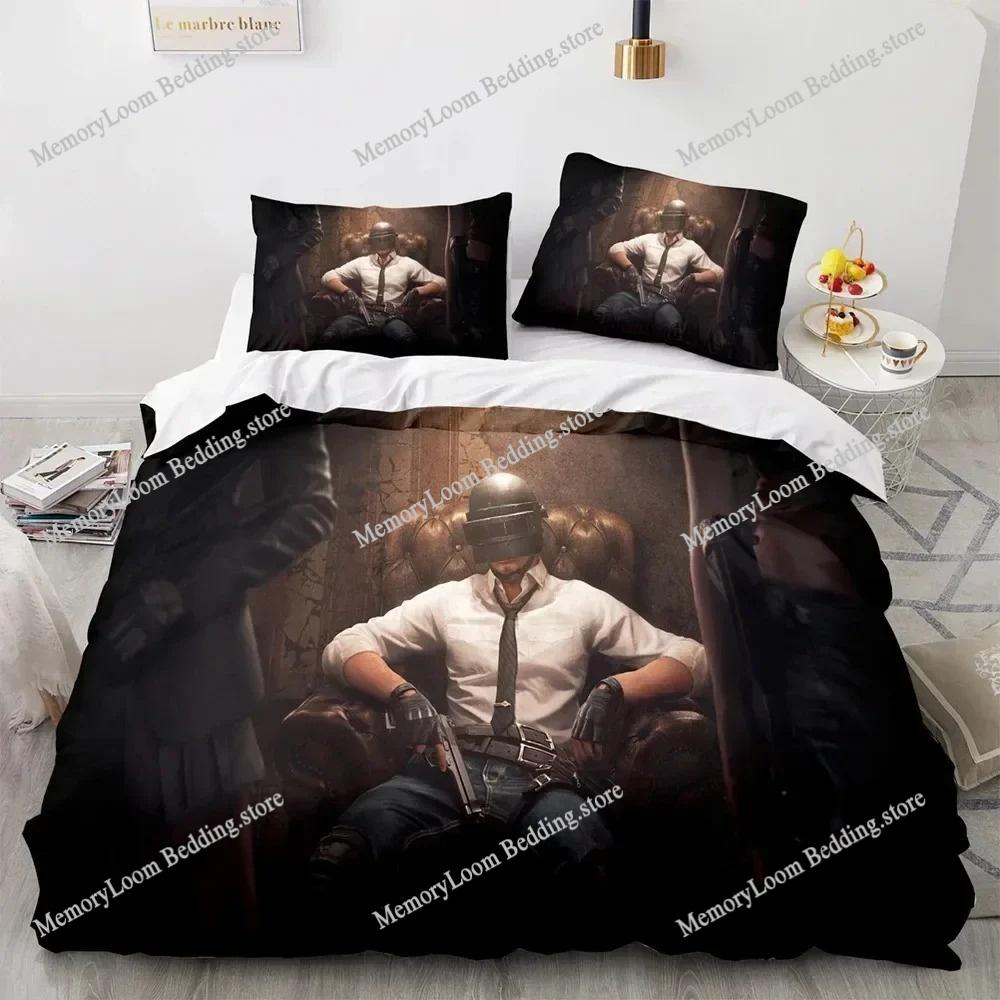 3D Print PUBG Game BATTLEGROUNDS Bedding Set Duvet Cover Bed Set Quilt Cover Pillowcase Comforter King Queen Size Boys Adult