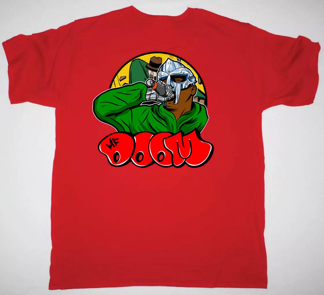 NEW! MF Doom Logo RED Cotton T-Shirt Full size S-5XL HL908 L