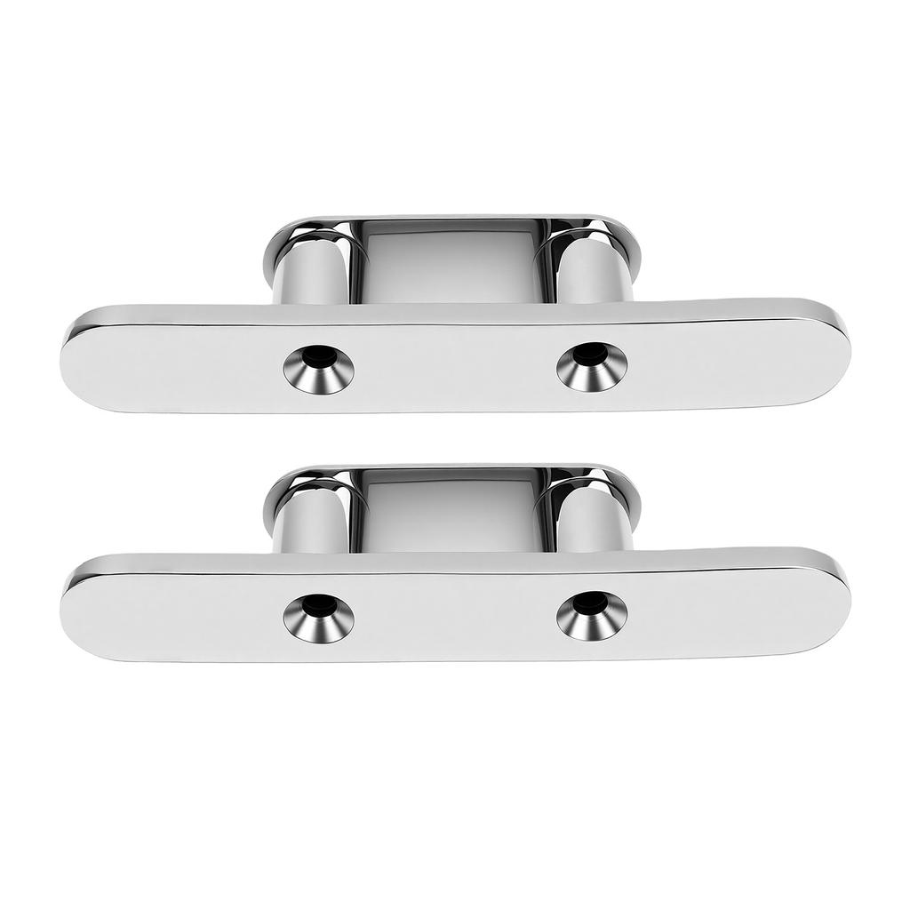 2PCS 10 Inch Boat Cleat Open Base Stainless Steel Marine Dock Cleat for Yachts Ships