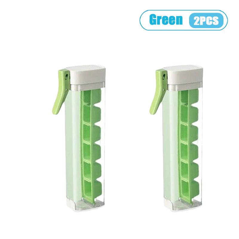 Compact Press Ice Cube Maker Slim Vertical Tray For Small Refrigerators And Single Use