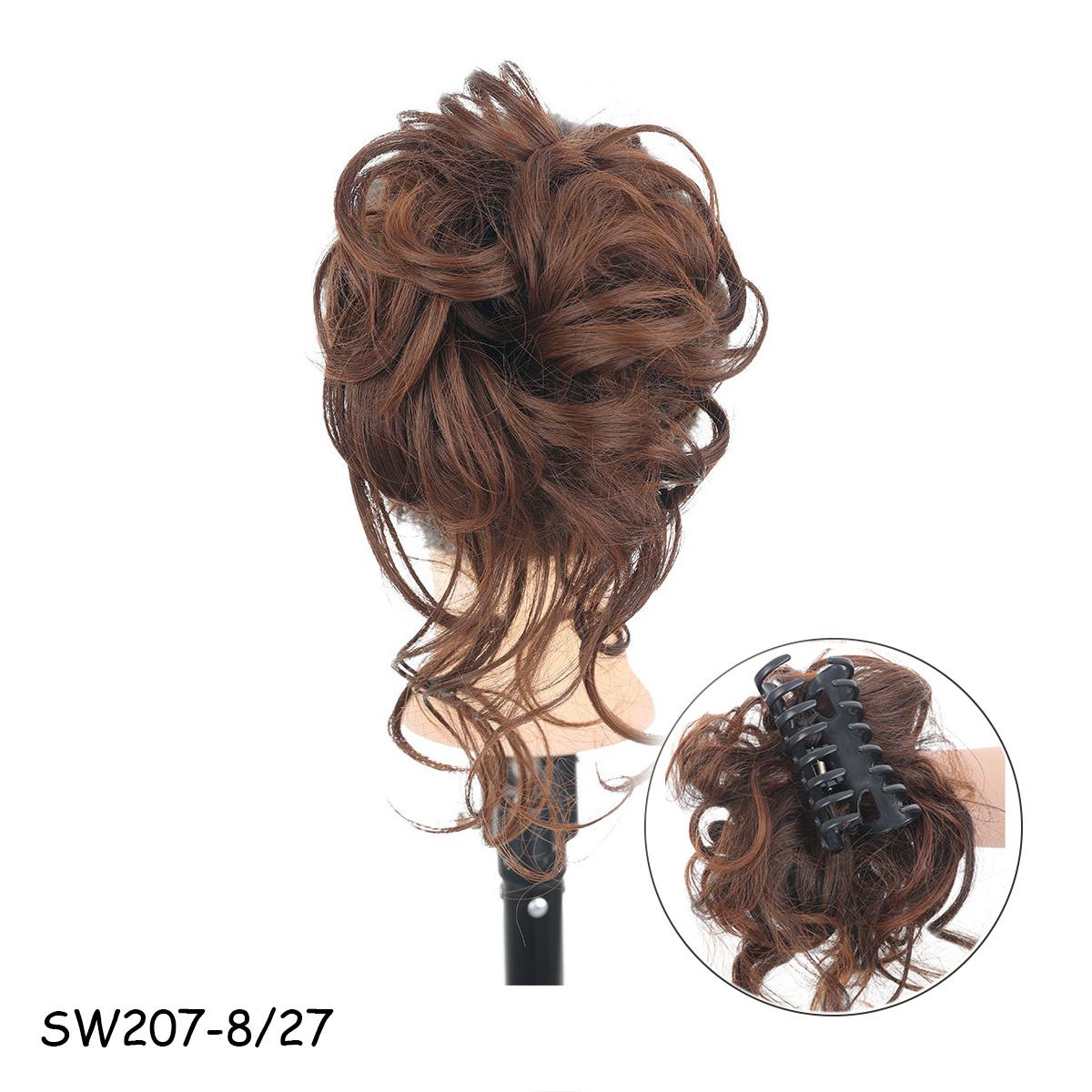 

Синтетические грязные вьющиеся волосы в виде когтей, булочка, шиньон, наращивание волос, резинки для волос, искусственные накладные волосы с хвостом для женщин, шиньоны