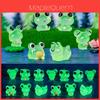 Adorable Glowing Frog Figurines For Car And Desk Resin Craft Decor Accessories