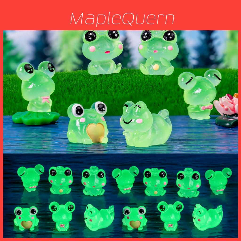 Adorables Figurines de Grenouilles Lumineuses Pour Voiture et Bureau Décor Accessoires Artisanat en Résine