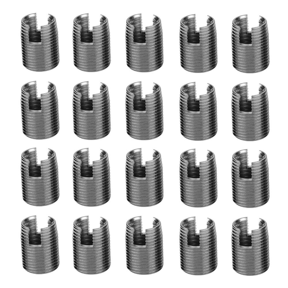 1 Set 302 Type 3 Hole SUS303 Stainless Steel Self Tapping Screw Thread Inserts (#7)