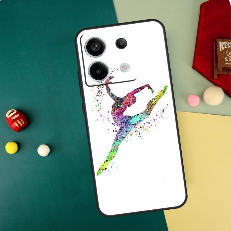 Gymnastics Oil Painting Case For Xiaomi Redmi Note 14 13 12 11 15 Pro Plus Redmi 15 13 10 10C 12C 13C 14C 15C Funda