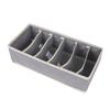 Foldable Underwear & Socks Storage Box with Dividers - Wardrobe Organizer for Bras and Panties.