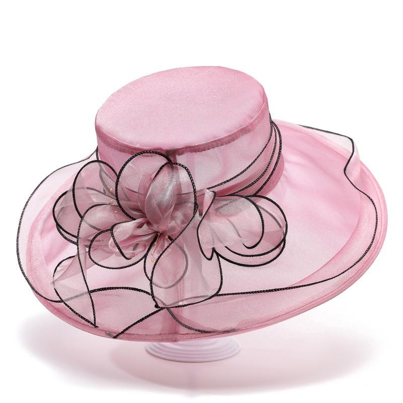 Hat Summer Women's Organza Basin Hat Outdoor Sun Hat Big Edge Sun Protection Sun Bucket Hat