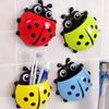 Wall Mounted Toothbrush Holder Organizer with Storage Compartment for Bathroom Accessories Kids Friendly Design Durable Plastic Material