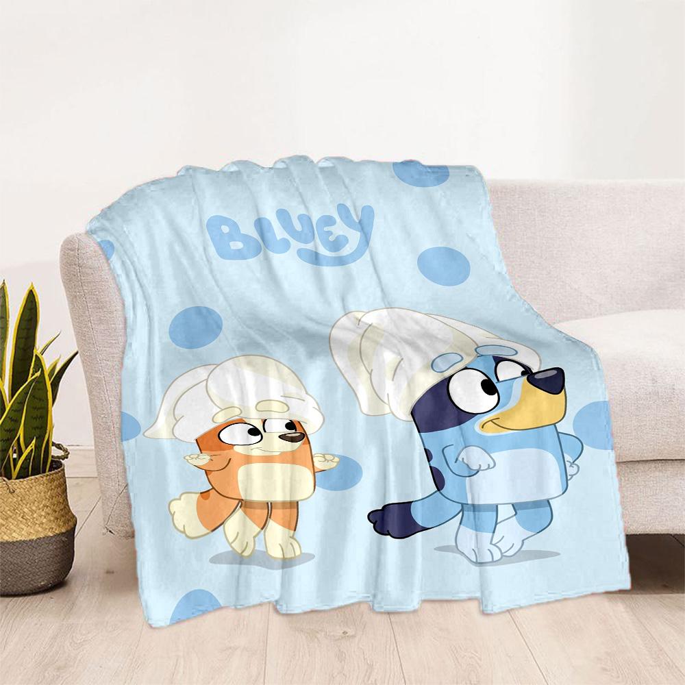 Blue Dog Adventure Blanket Soft Warm Cozy Perfect for Bedding Couch Bed Four Seasons Multipurpose Modern Style
