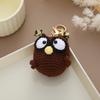 New Cartoon Owl Crochet Woolen Keychain Bag Car Keychain Charm Cute Woven Pendant