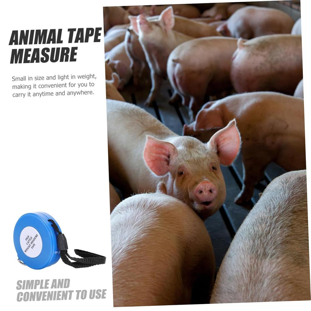 Gadpiparty Livestock Measuring Tape for Cattle, Pigs & Goats - Heavy Duty Weight Tape Measure with Chest Circumference Guide - Portable, Body