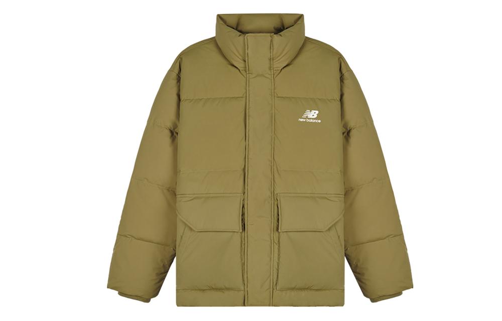 New Balance Down Jackets Men s Army Green Stand Collar Moderate Other AMJ14309-OV XXL
