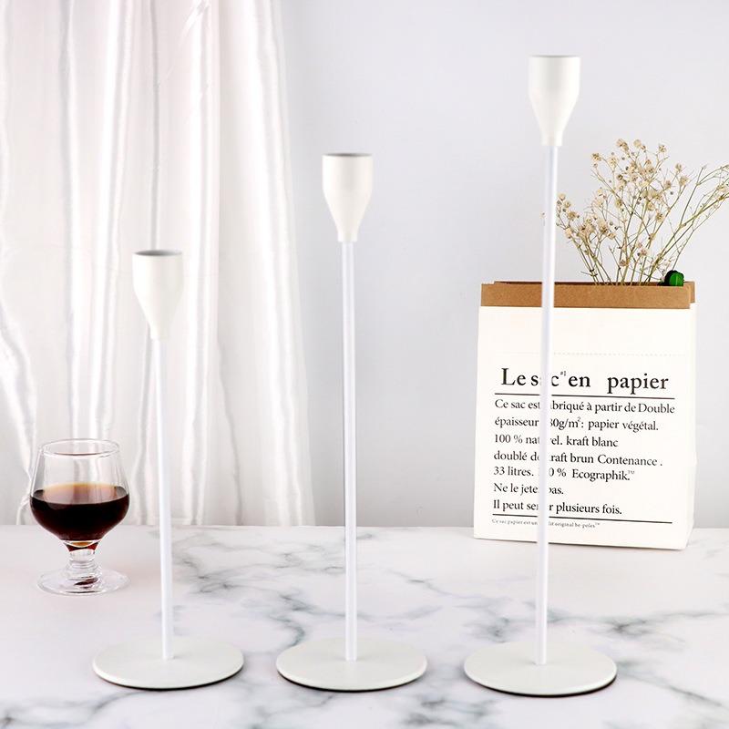 Metal Candle Holders Luxury Candlestick Fashion Wedding Candle Stand Exquisite Candelabra Table Home Decorations