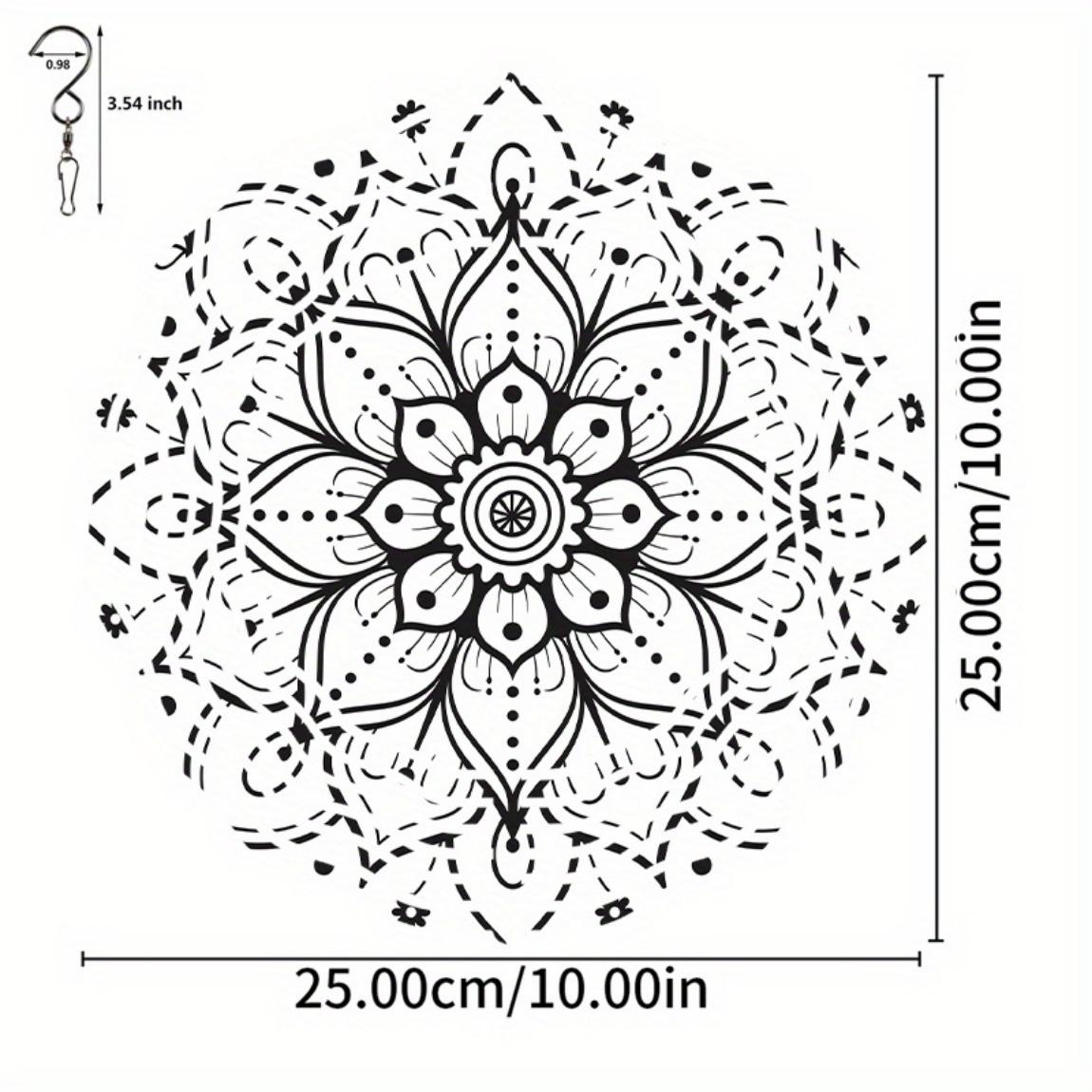 

Изысканный Мандала Цветок Ветряной Спиннер - 3D Металлический Ветряной Колокольчик с Плавным Вращением на 360° для Декора Патио, Двора и Сада 01A