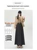 Women's High-Waist Wool Pleated A-Line Skirt - Autumn/Winter Mid-Length Swing Skirt