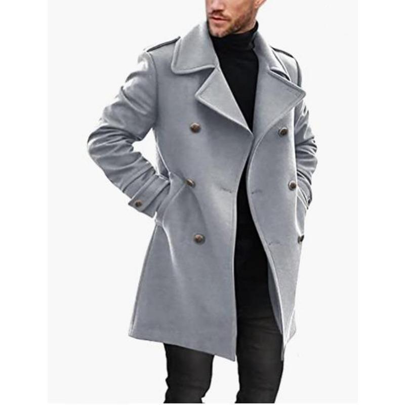 Men S Thickened Warm Woolen Overcoat Winter Casual Outerwear Jacket