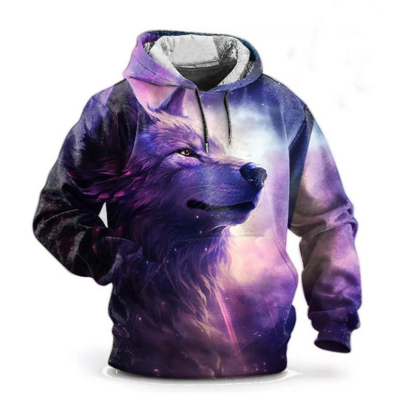Animal Wolf 3D Print Hoodies Men Women Fashion Streetwear Oversized Hoodie Hooded Sweatshirts Tracksuits Pullovers Man Clothing