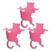 Practical Gifts for Avid Readers 3PCS Cartoon Cat Bookmark, Durable PET Cute Page Marker, Decorative Table Ornaments Home 3D Printing Lightweight