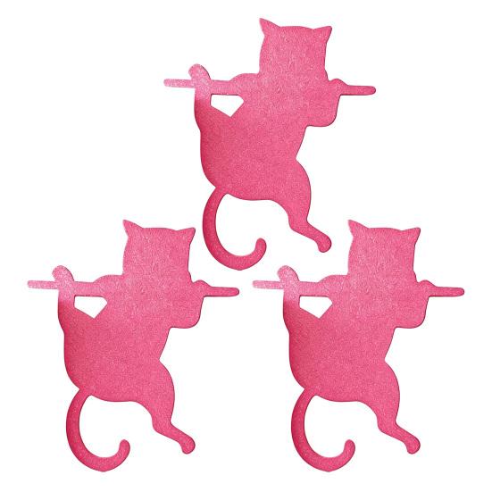 Practical Gifts for Avid Readers 3PCS Cartoon Cat Bookmark, Durable PET Cute Page Marker, Decorative Table Ornaments Home 3D Printing Lightweight