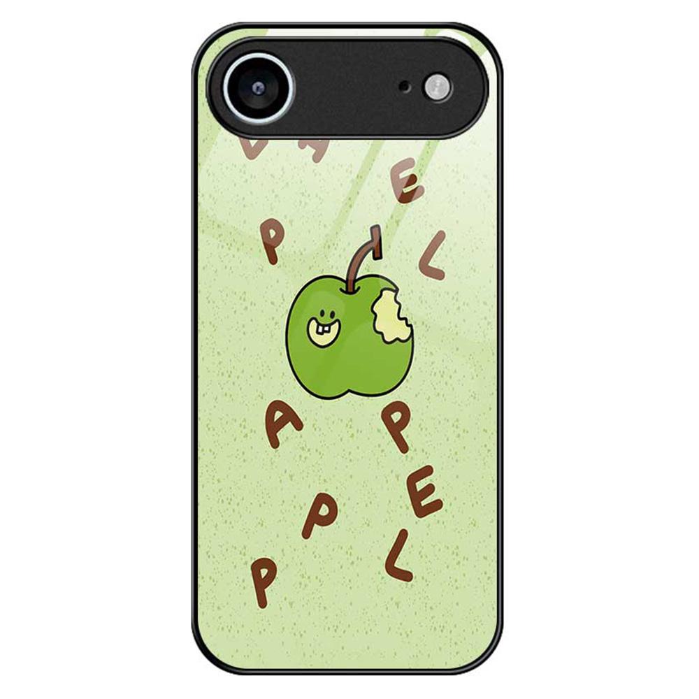 For iPhone 17 Air Case PC TPU Tempered Glass Pattern Printing Anti Drop Phone Back Cover