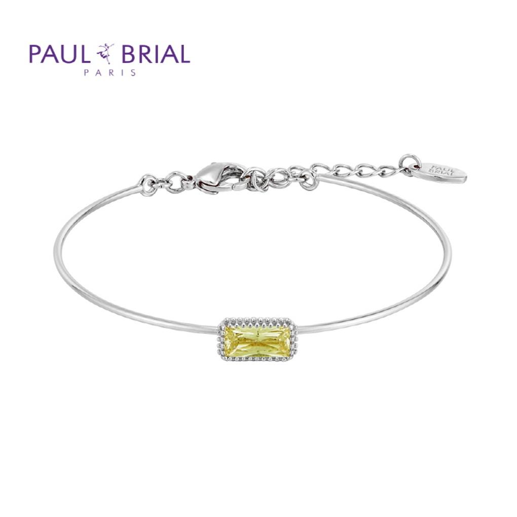 

PAULBRIAL [Сріблястий] PPSB001S (РГ) Серпневий браслет з перидотом, камінь народження, багет