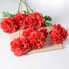 Geranium Flowers UV Resistant Faux Silk Geranium Flower Bouquet with 3 Heads