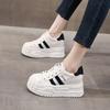 5598-2 Basic Versatile Inner Height Increasing Thick-soled Little White Shoes Women's 224 Autumn Breathable Soft-soled Muffin Casual Shoes