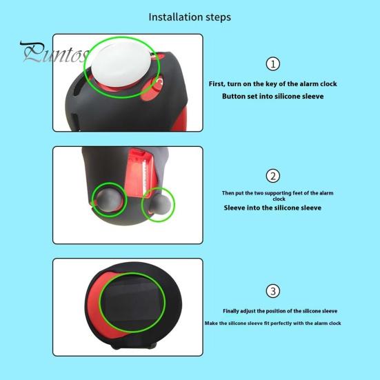 Alarm Clock Silicone Cover Case Shockproof Screen Protector Alarm Clock Protective Cover for Nintendo Sound Clock Alarm