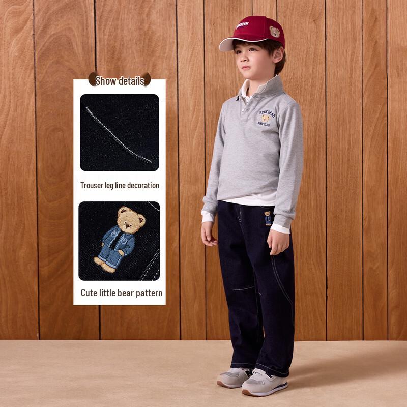 PawinPaw Boys' Cartoon Bear Casual Denim Jeans