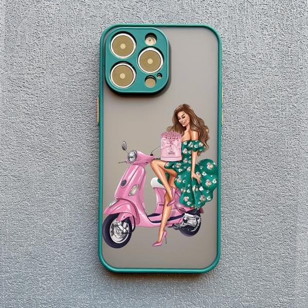Cute Cartoon Hand Drawn Beautiful Girl Phone Case for Iphone 16 15 14 Pro Max 13 11 12 Mini Pro Max X XR XS 7 8 Plus SE2 Cover
