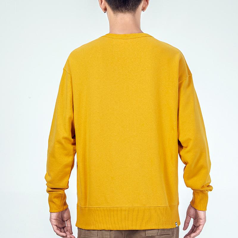 Puma Pocket Logo Knit Crew Neck Sweater Men Sweatshirt Yellow 533036-37