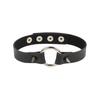 Women Choker Heart Hip Hop Faux Leather Exaggerated Rivets Collar Choker for Daily Wear