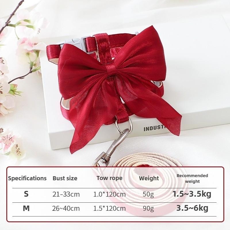 

Adjustable Pet Harness with Traction Rope for Cat Kitten Puppy Rabbit Ferret Cute Cat Harness Leash Cat Harness Leash forWalking S червоний