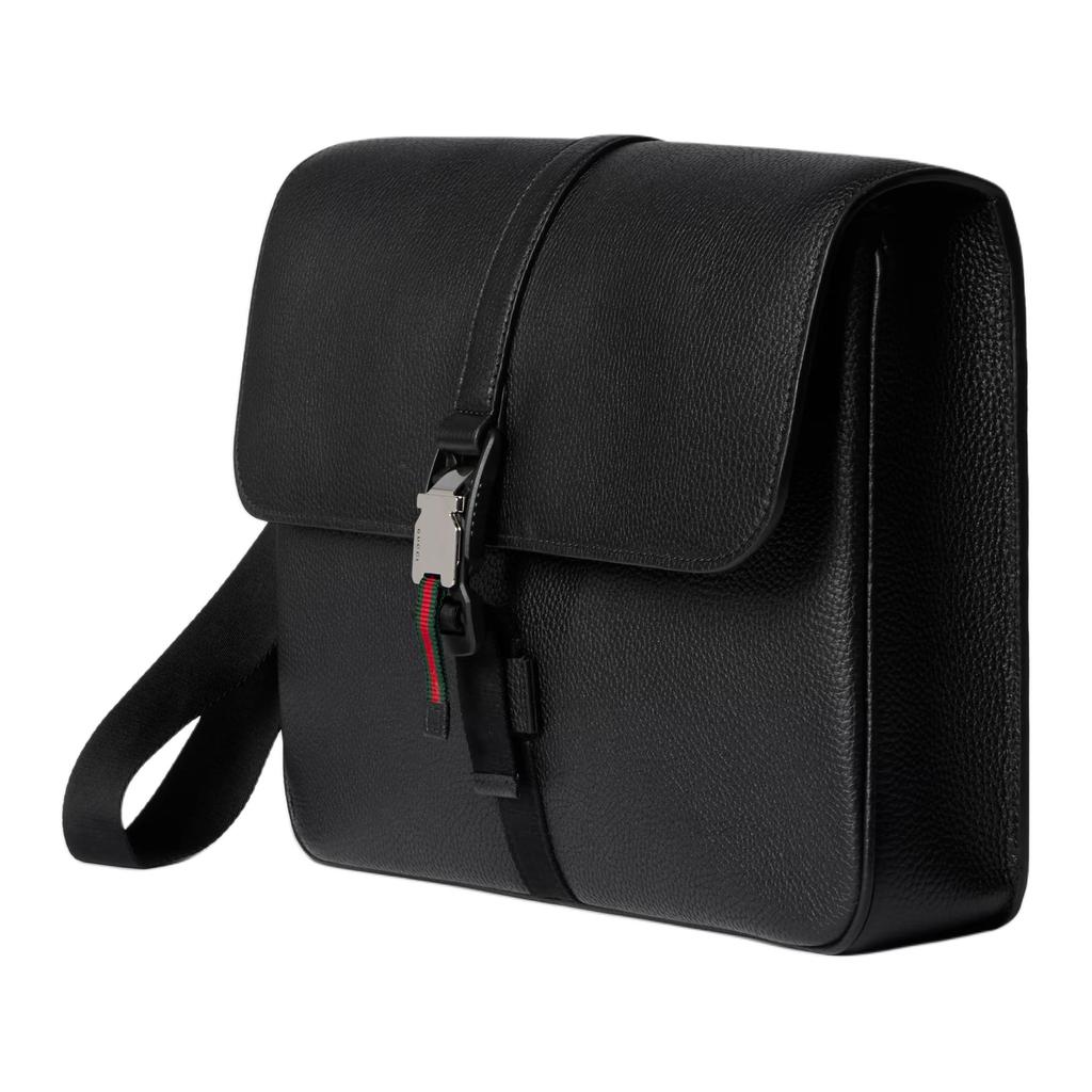 GUCCI Soft Grain Leather Clutch Medium Mens Black