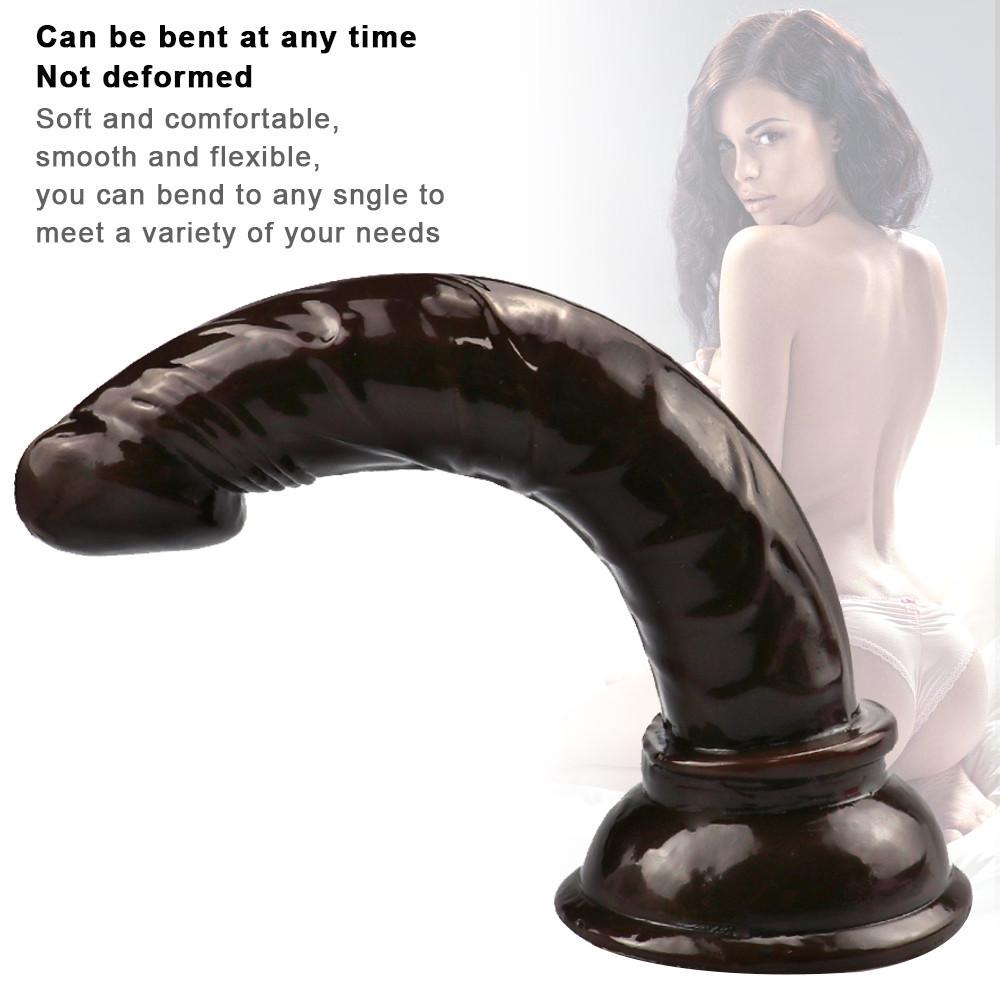 Brown Mini Realistic Flesh Silicone Dildo Strong Suction Cup G Spot Masturbator Anal Insert Plug Flexible Pussy Penis Sex Toy