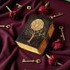 Tree of Life Book of Shadows, Moon Tree Leather Grimoire, Wiccan Pagan Witchcraft Journal, Celestial Spellbook with Deckle Paper