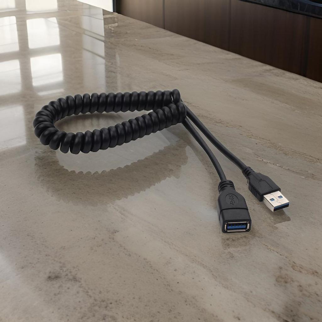 Spirals USB 3.0 Extension Cable Male to Female Cable Supports Data Transfer and Charging