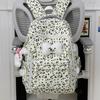 Schultasche Damen College-Stil Rucksack mit großem Fassungsvermögen 1011 neu Mittelschule Oberschule Einfach vielseitig Leopardenmuster Niedlicher Rucksack