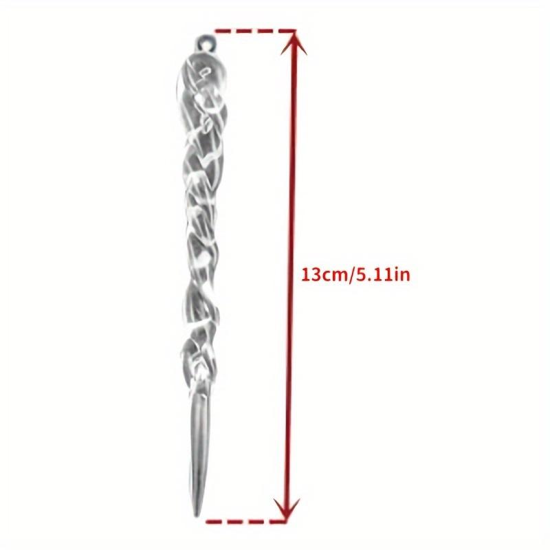 Transparent Ice Pillar Ornaments for Christmas Tree - Set of 12 Acrylic Decorations, Ideal for Holiday and Wedding Party Decor, Easy To Install