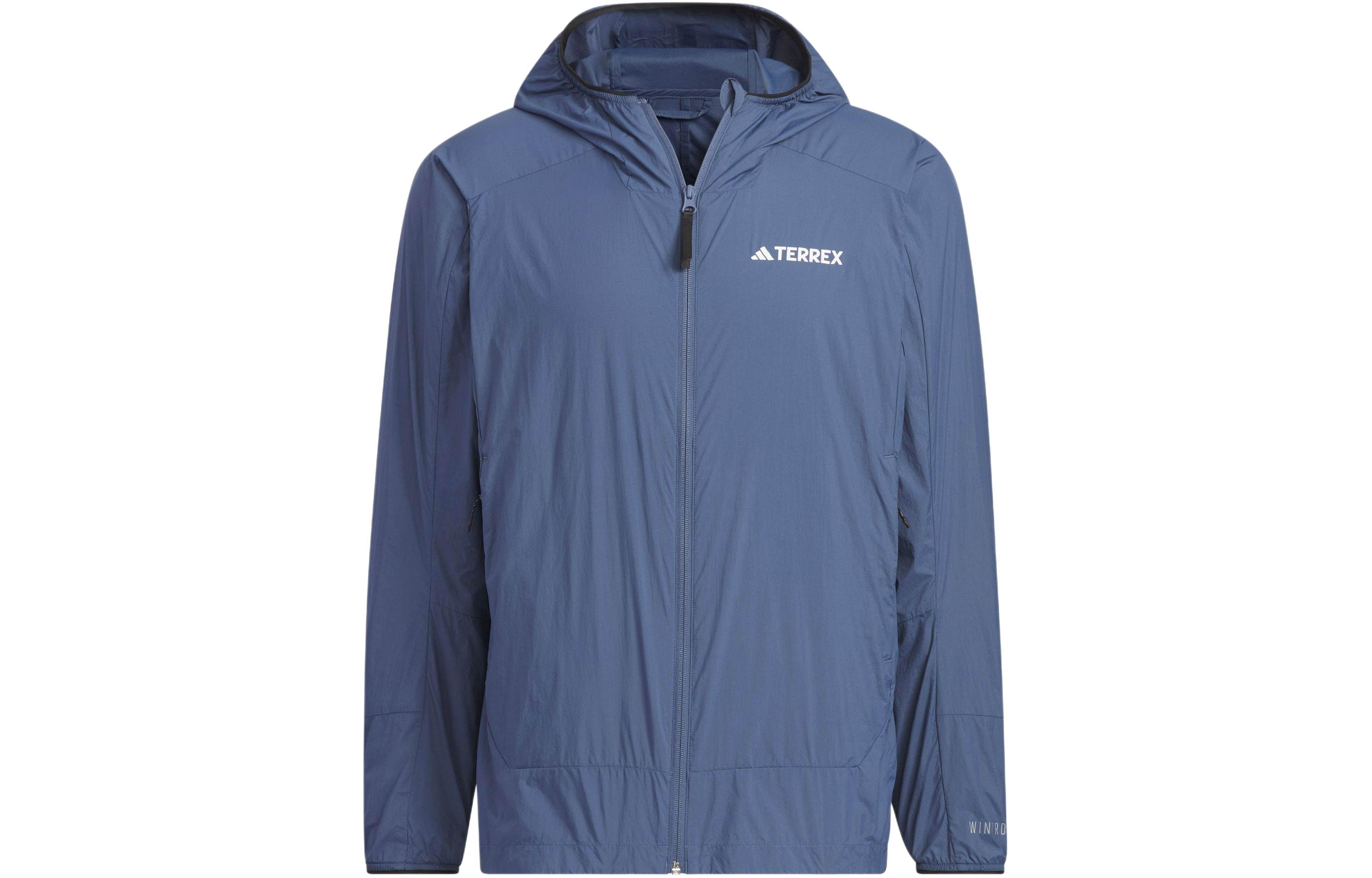 Adidas Terre Waterproof, Windproof, And UV Protection Sun Protection Clothing Men s Gray Blue IS0272 2XL