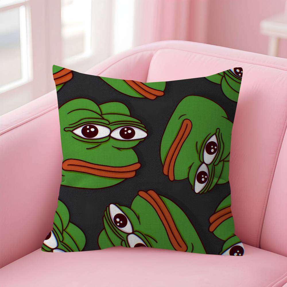 Funny PPepe The Frog Personalized Pillow Cover Kids Bedroom Wild Party Decor Pillowcase kid Birthday shower Gift