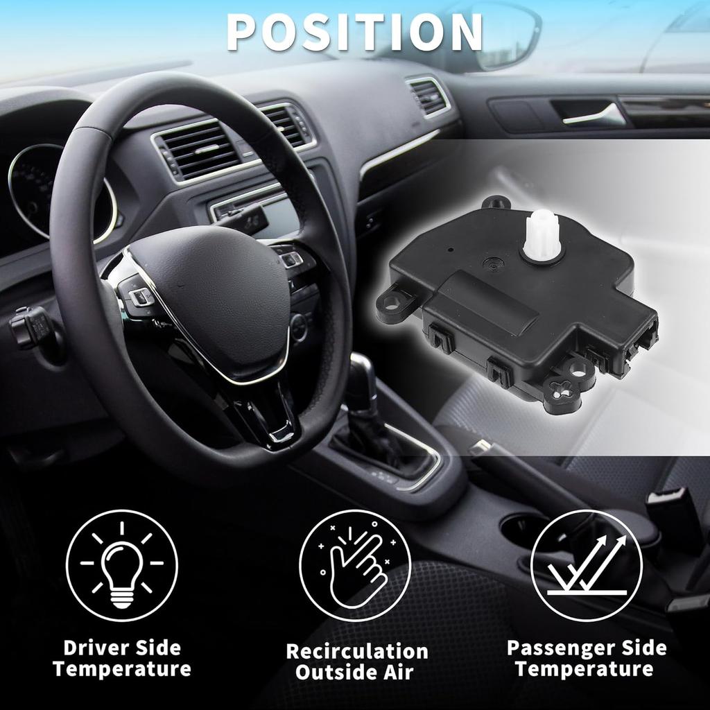 HVAC Heater Blend Air Door Control Actuator Replacement for CHRYSLER 300 Durable No.68238243AA | Air Door Actuator 2 Pcs for DODGE CHALLENGER