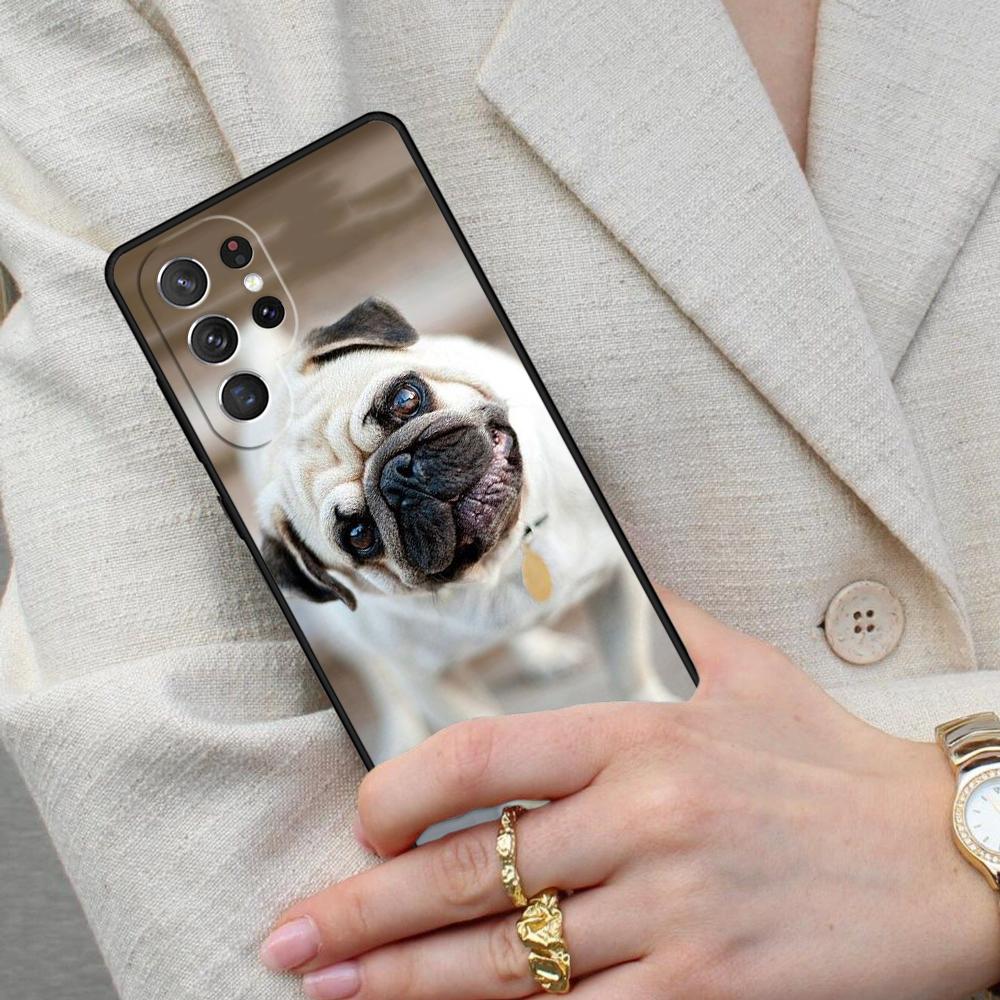 Cute Pug Puppy Beautiful Dog Cell Phone Case for Samsung Galaxy S26 Ultra S25 S24 S23 S22 S21 S20 Note10 Cover