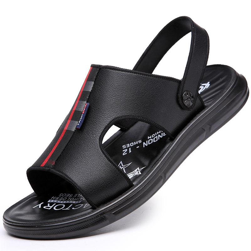 

Сандалии мужские модные 2025 летние туфли для отдыха на открытом воздухе пляжные мужские тапочки для отдыха на море верхняя одежда 44