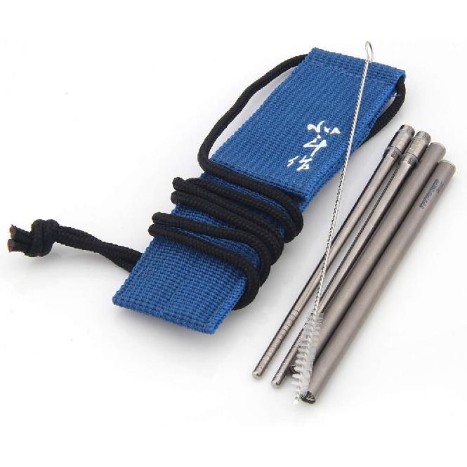 Chopsticks, Foldable Portable Titanium Chopsticks with Carry Bag, Tableware for Outdoor Camping Picnic (Grey)